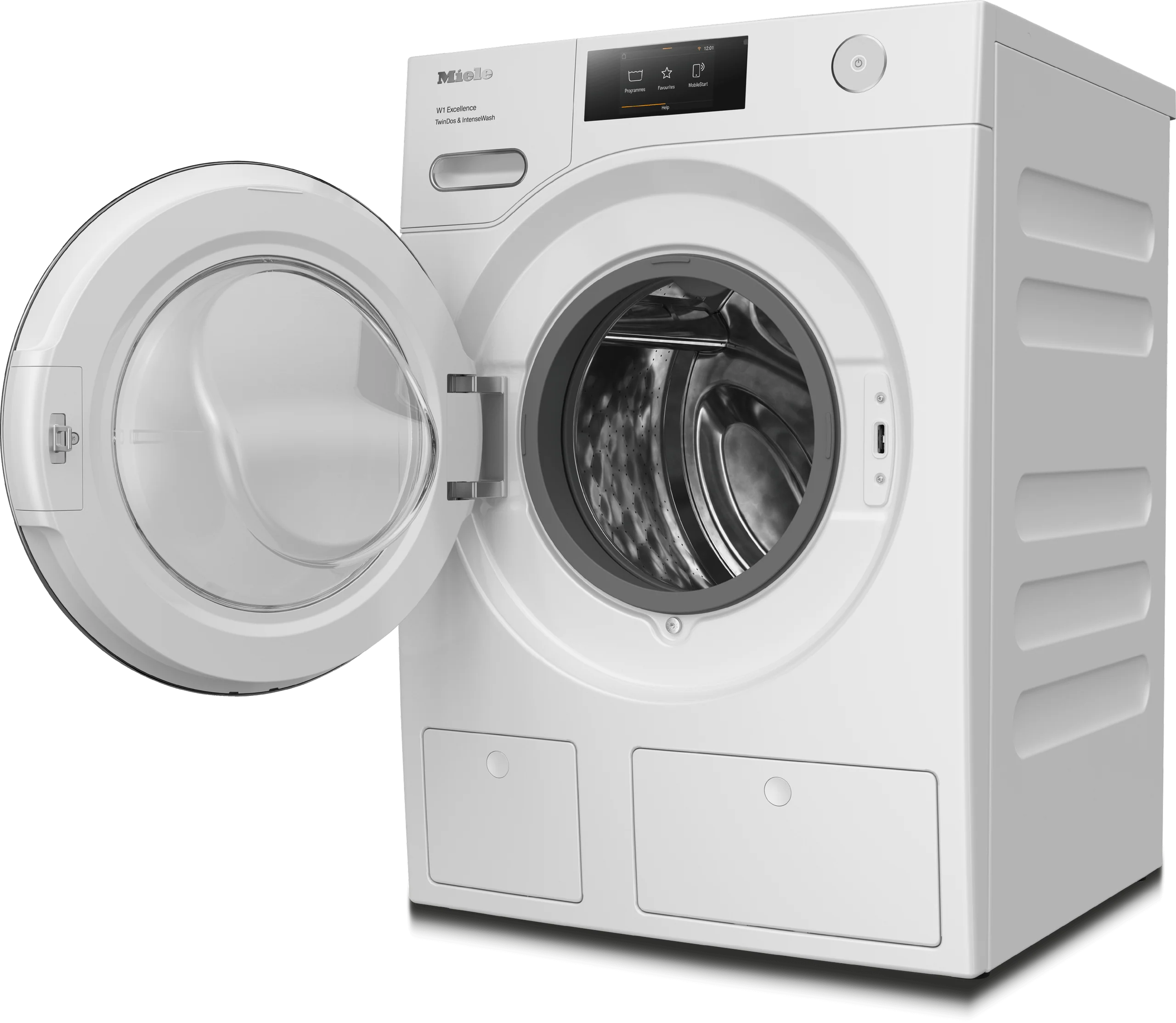 MIELE WXR860WCS WXR860 WCS TDos & IntenseWash Lotus white - W1 front-loading washing machine: 8 kg 1600 rpm Auto Dosing IntenseWash Pre-Ironing SingleWash White - Image 2