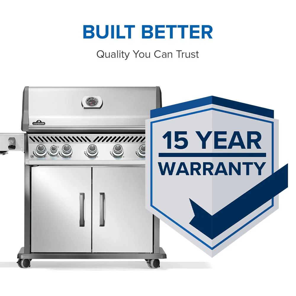 NAPOLEON BBQ RP625SIBPSS2 Rogue PRO 625 SIB with Infrared Side Burner , Propane in Stainless Steel - Image 4