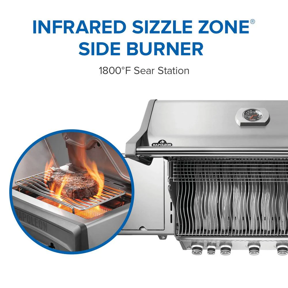 NAPOLEON BBQ RP625SIBPSS2 Rogue PRO 625 SIB with Infrared Side Burner , Propane in Stainless Steel - Image 7