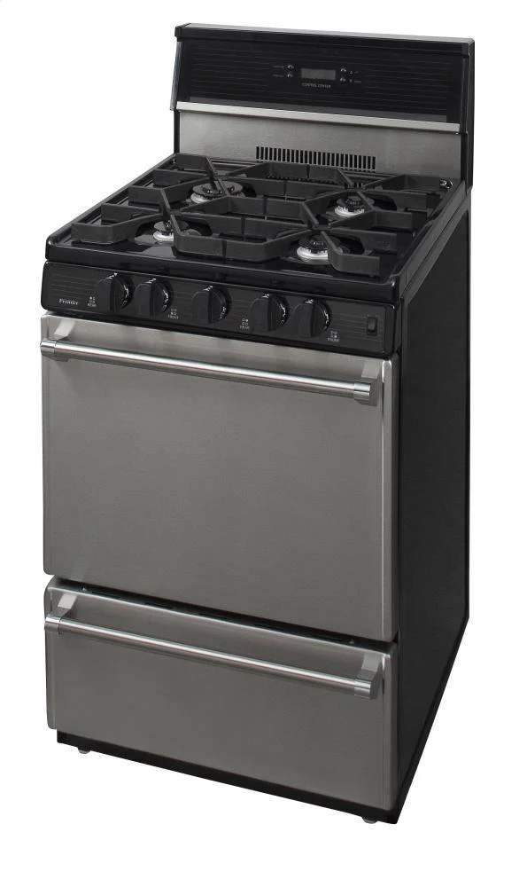 PREMIER P24S340BP 24 in. Freestanding Sealed Burner Gas Range in Stainless Steel - Image 3