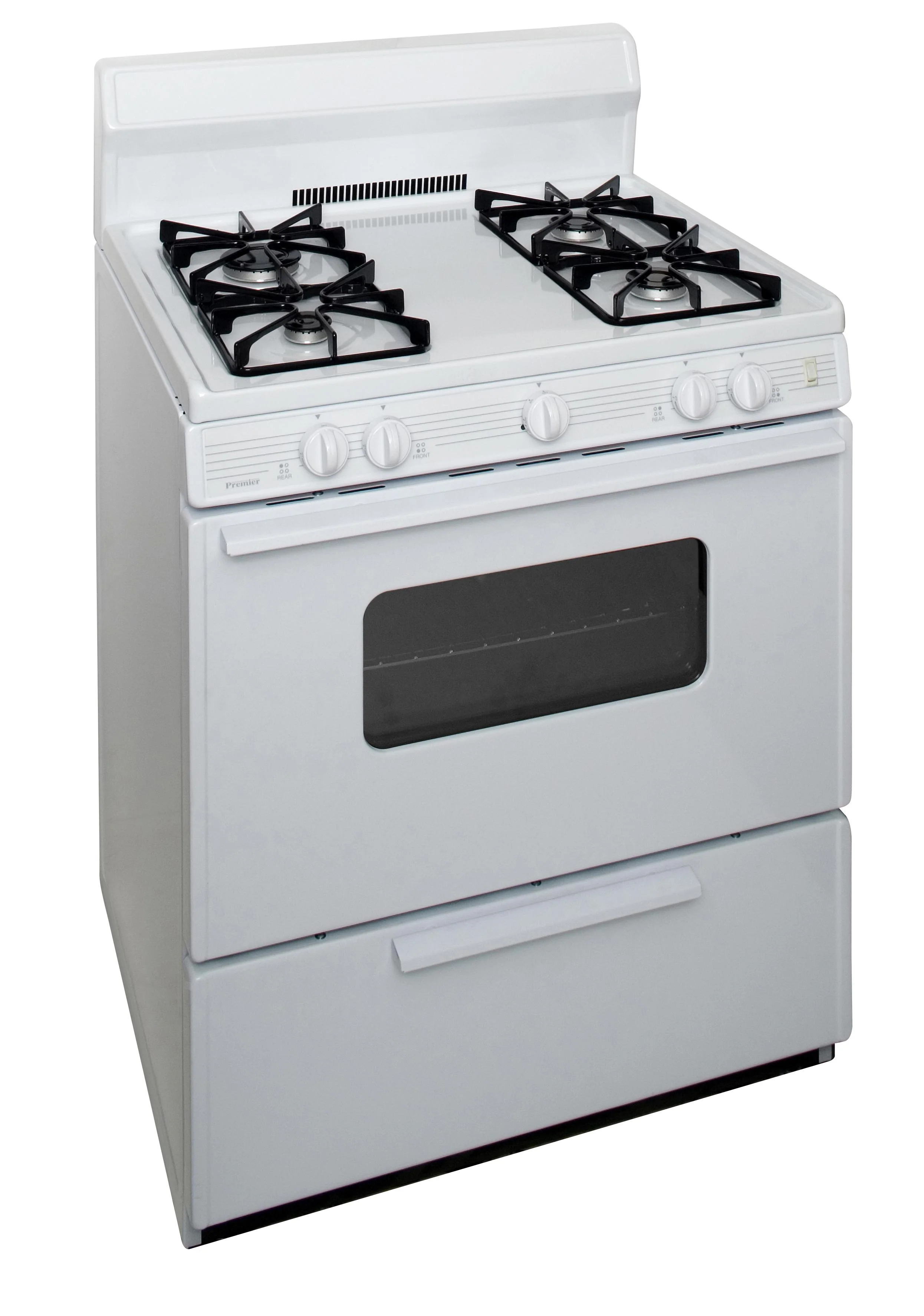 PREMIER SMK290OP 30 in. Freestanding Sealed Burner Gas Range in White White
