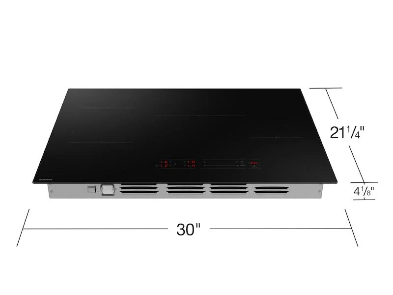 SAMSUNG CC70F30S2D 30" Induction Cooktop with Anti-Scratch Matte Glass and Sync Burners in Black - Image 4