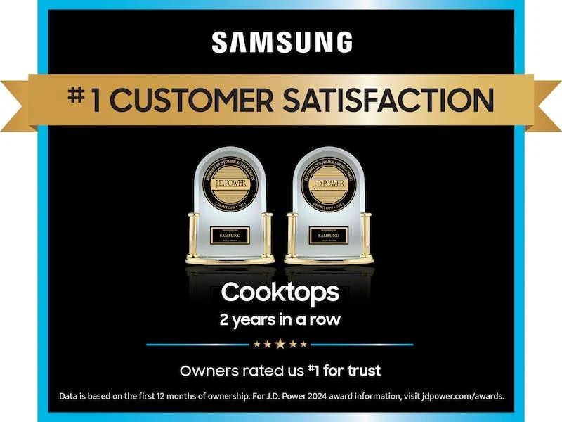 SAMSUNG CC70F36S2D 36" Induction Cooktop with Anti-Scratch Matte Glass and Sync Burners in Black - Image 3