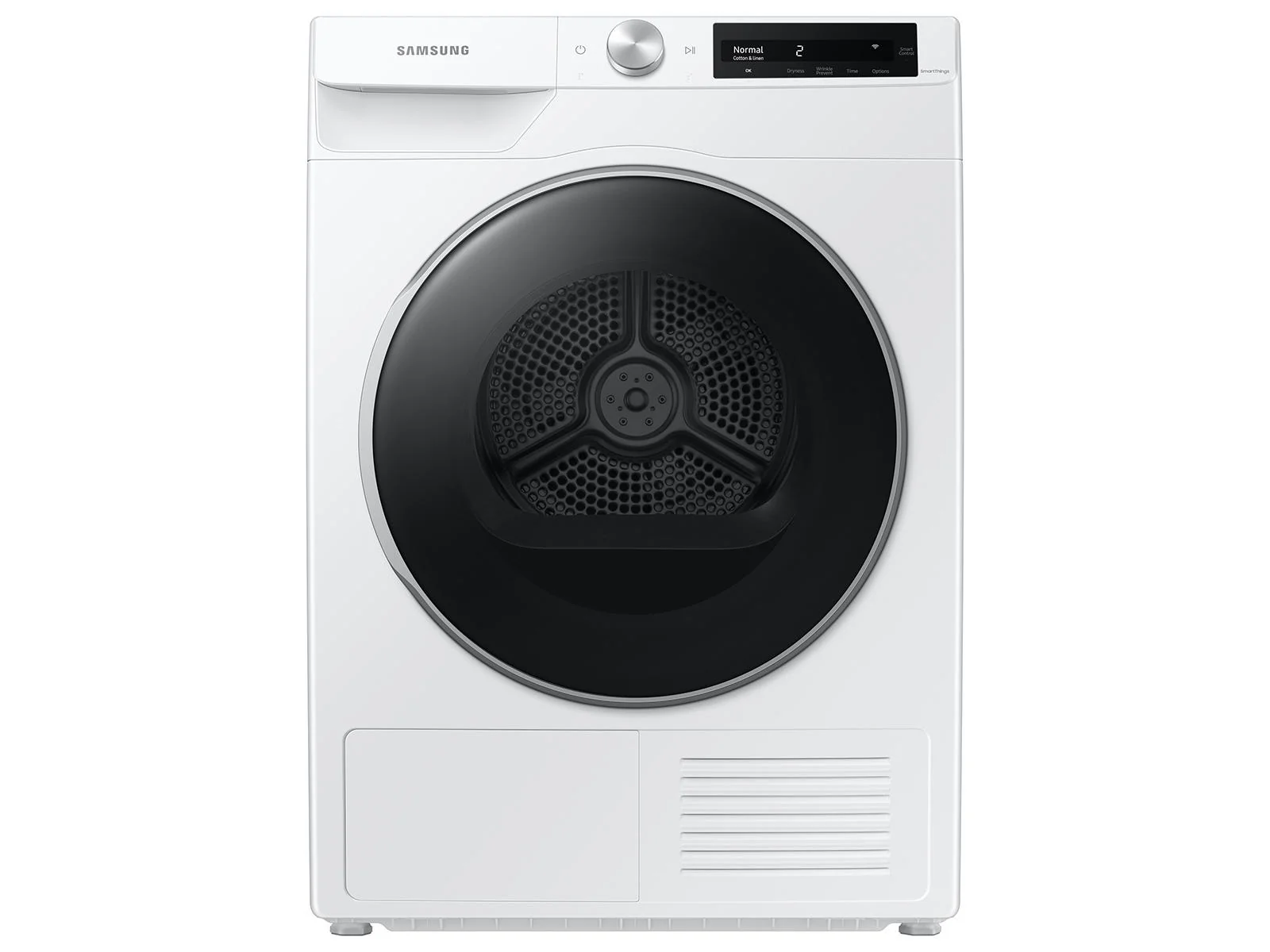 SAMSUNG DV25B6900HW 4.0 cu. ft. Heat Pump Dryer with AI Smart Dial and Wi-Fi Connectivity in White White