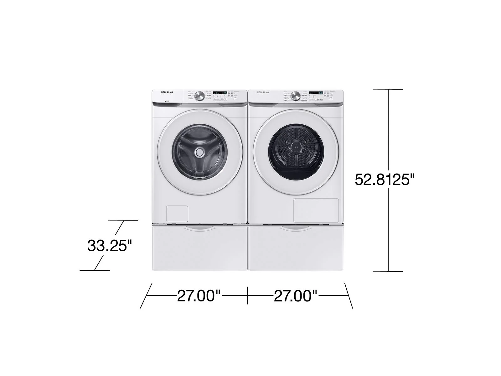 SAMSUNG DV45DG6000HW 7.5 cu. ft. Large Capacity Ventless Hybrid Heat Pump Dryer with Wi-Fi in White White - Image 4