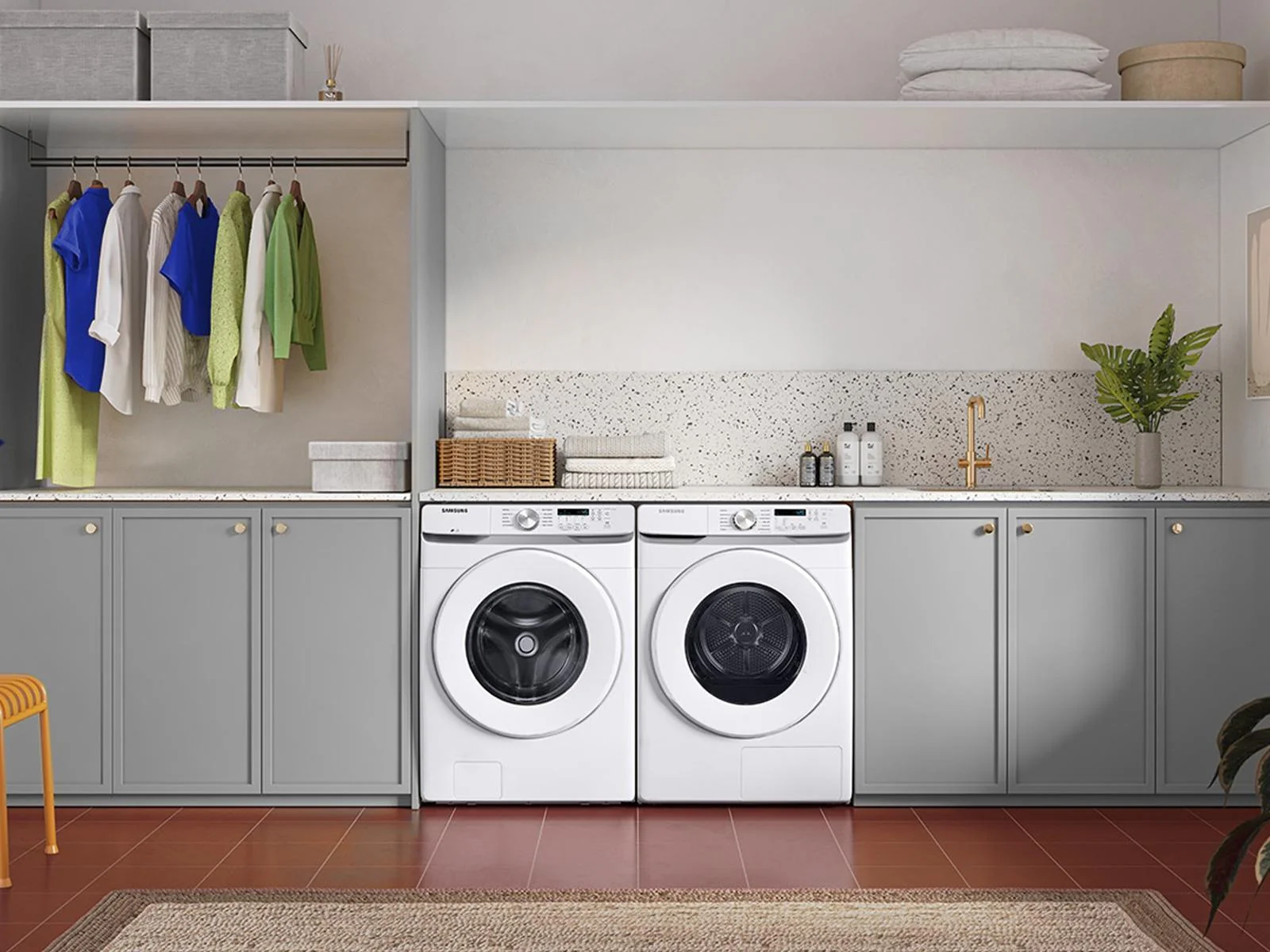 SAMSUNG DV45DG6000HW 7.5 cu. ft. Large Capacity Ventless Hybrid Heat Pump Dryer with Wi-Fi in White White - Image 7
