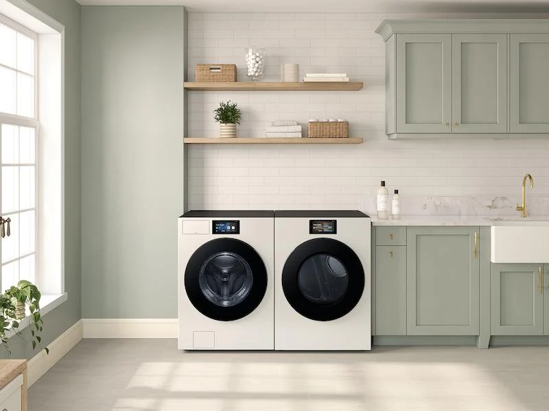 SAMSUNG DV90F53AEY 7.6 cu. ft. Bespoke AI Ultra Capacity Front Load Electric Dryer with AI Home and AI OptiDry+ in Ivory - Image 9