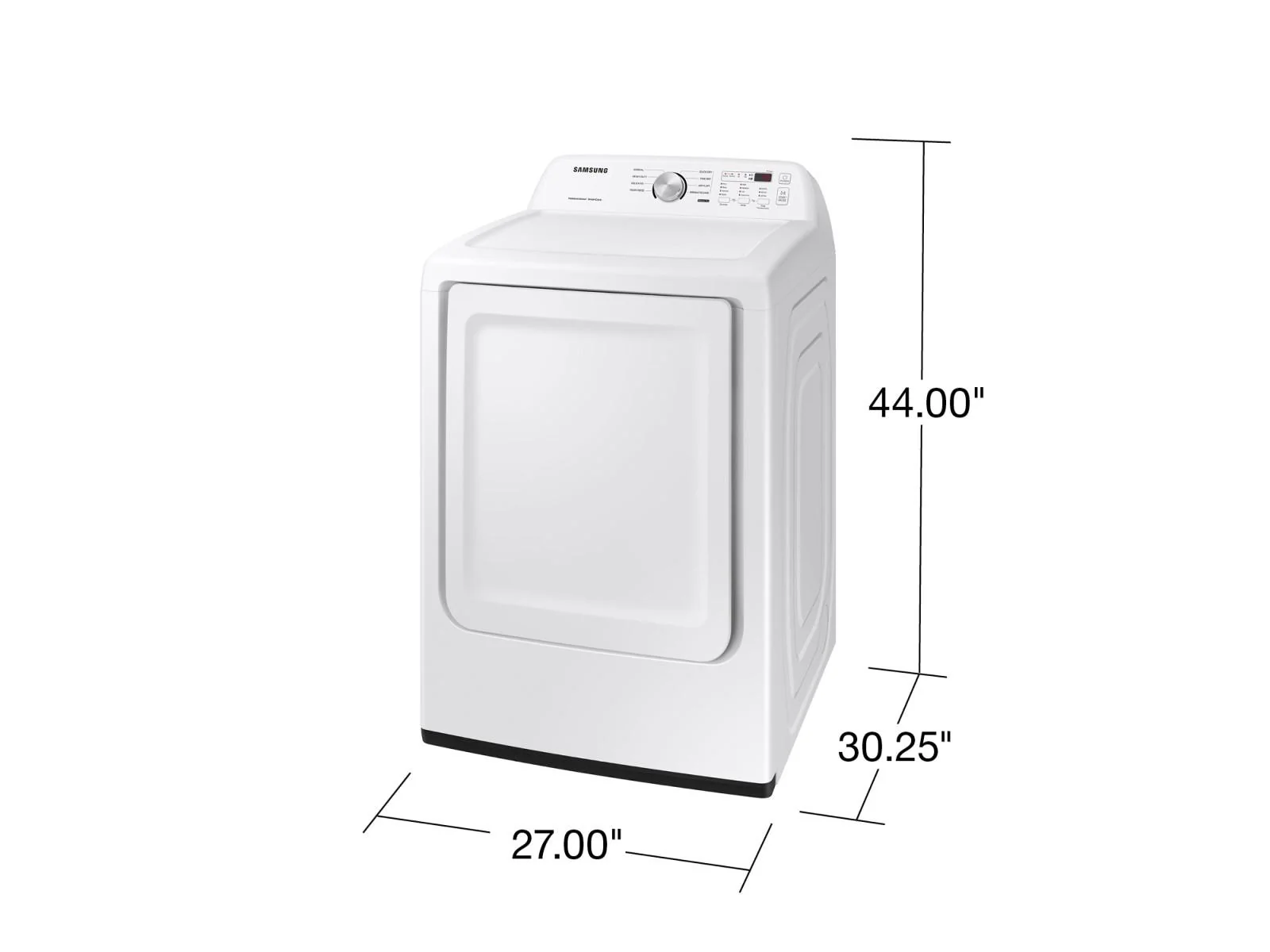 SAMSUNG DVE45T3200W 7.2 cu. ft. Electric Dryer with Sensor Dry in White - Image 3