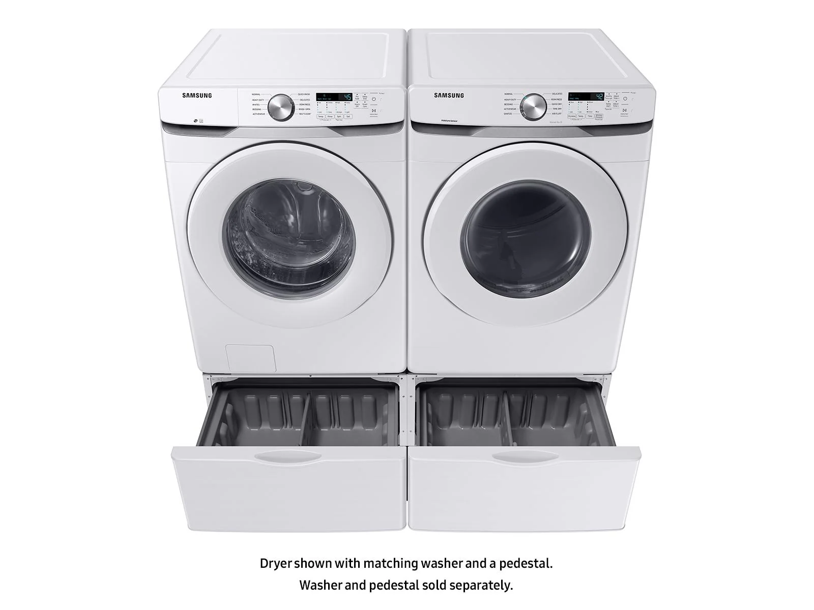 SAMSUNG DVE45T6000W 7.5 cu. ft. Electric Dryer with Sensor Dry in White - Image 10