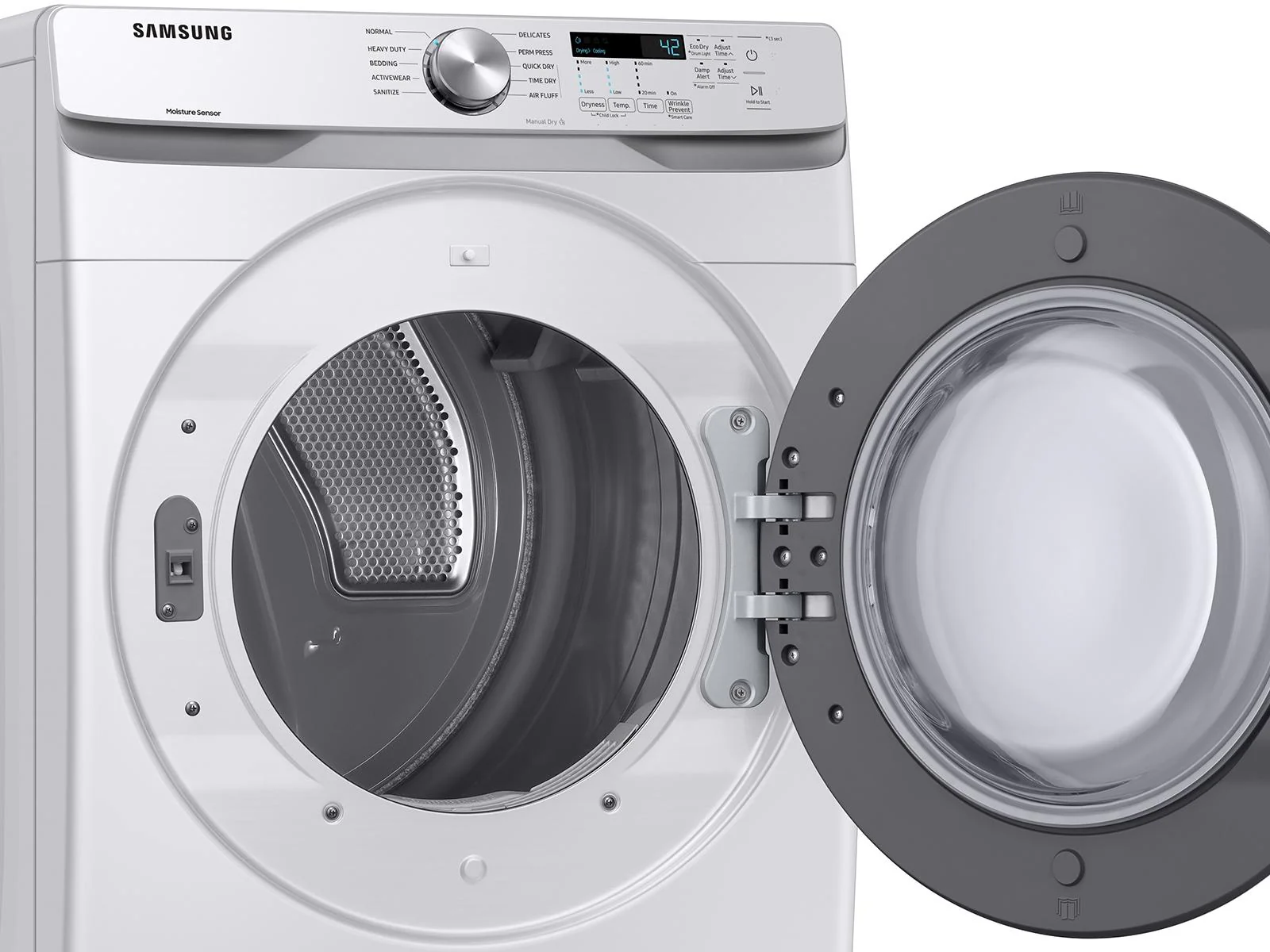 SAMSUNG DVE45T6000W 7.5 cu. ft. Electric Dryer with Sensor Dry in White - Image 7
