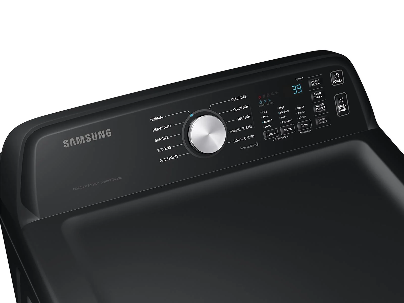 SAMSUNG DVE47CG3500V 7.4 cu. ft. Smart Electric Dryer with Sensor Dry in Brushed Black Black - Image 11