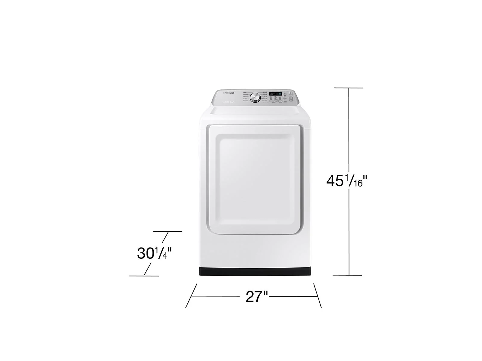 SAMSUNG DVE47CG3500W 7.4 cu. ft. Smart Electric Dryer with Sensor Dry in White - Image 3