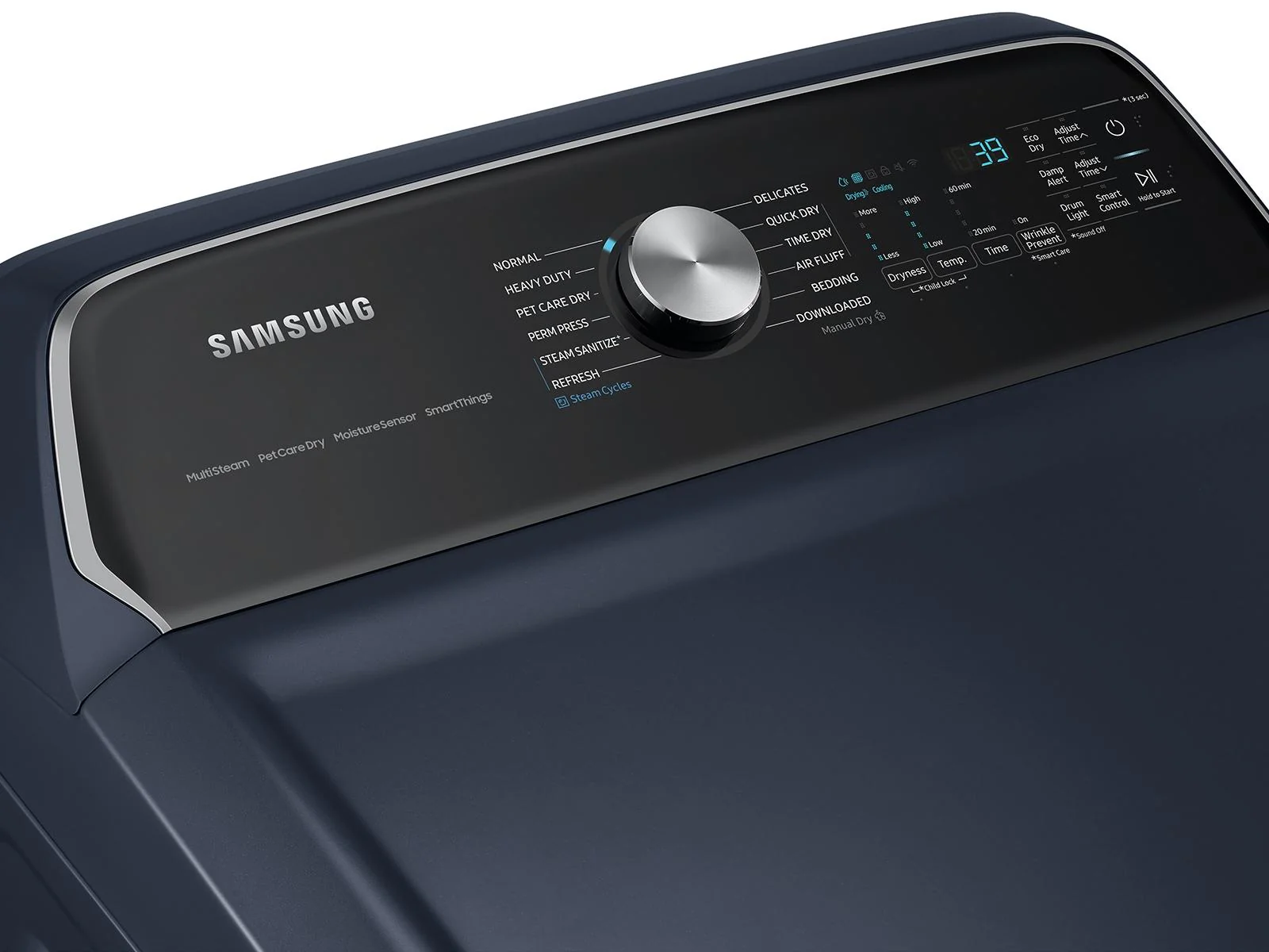 SAMSUNG DVE54CG7150D 7.4 cu. ft. Smart Electric Dryer with Pet Care Dry and Steam Sanitize+ in Brushed Navy Blue - Image 11