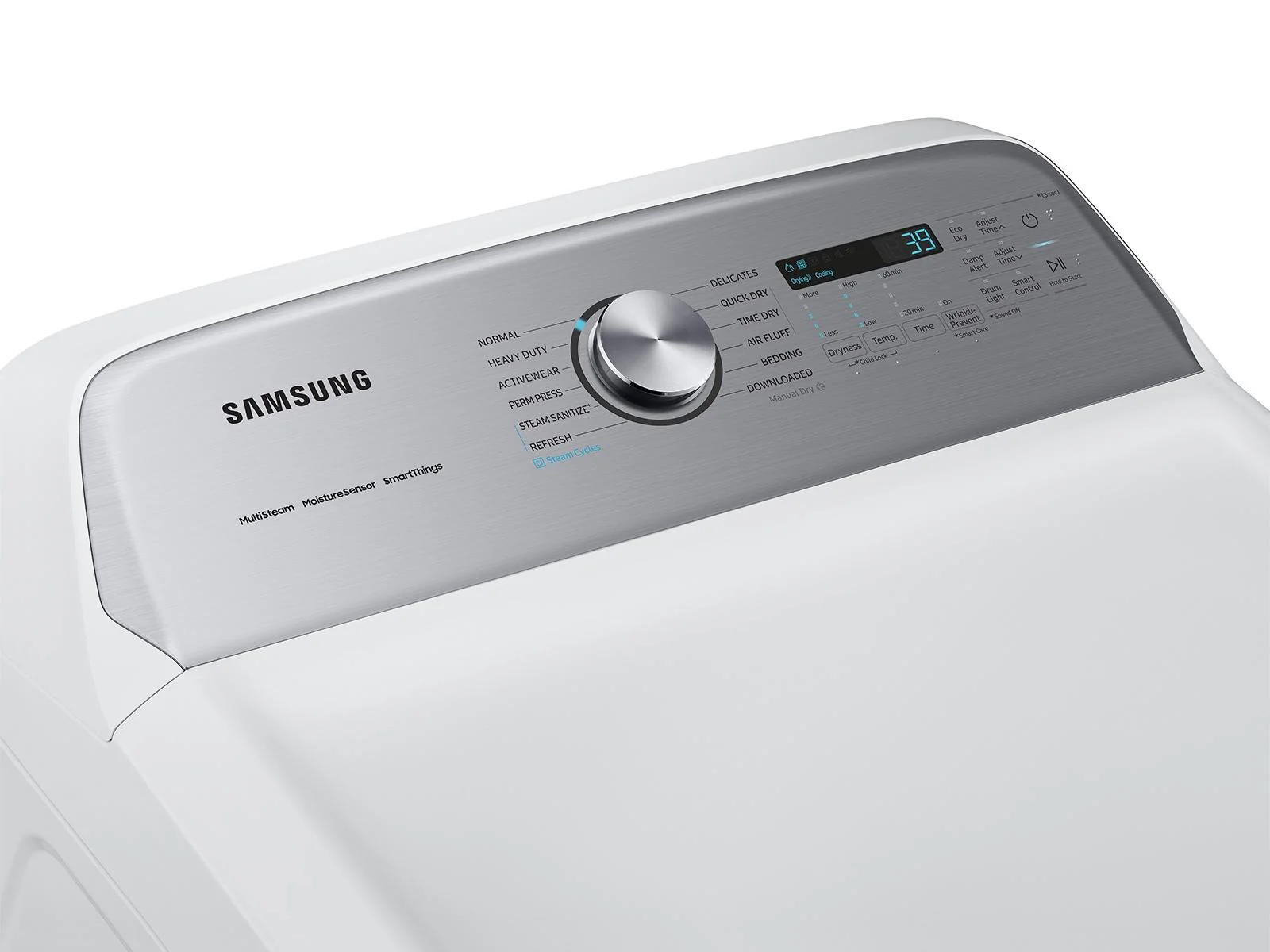 SAMSUNG DVE55CG7100W 7.4 cu. ft. Smart Electric Dryer with Steam Sanitize+ in White - Image 10