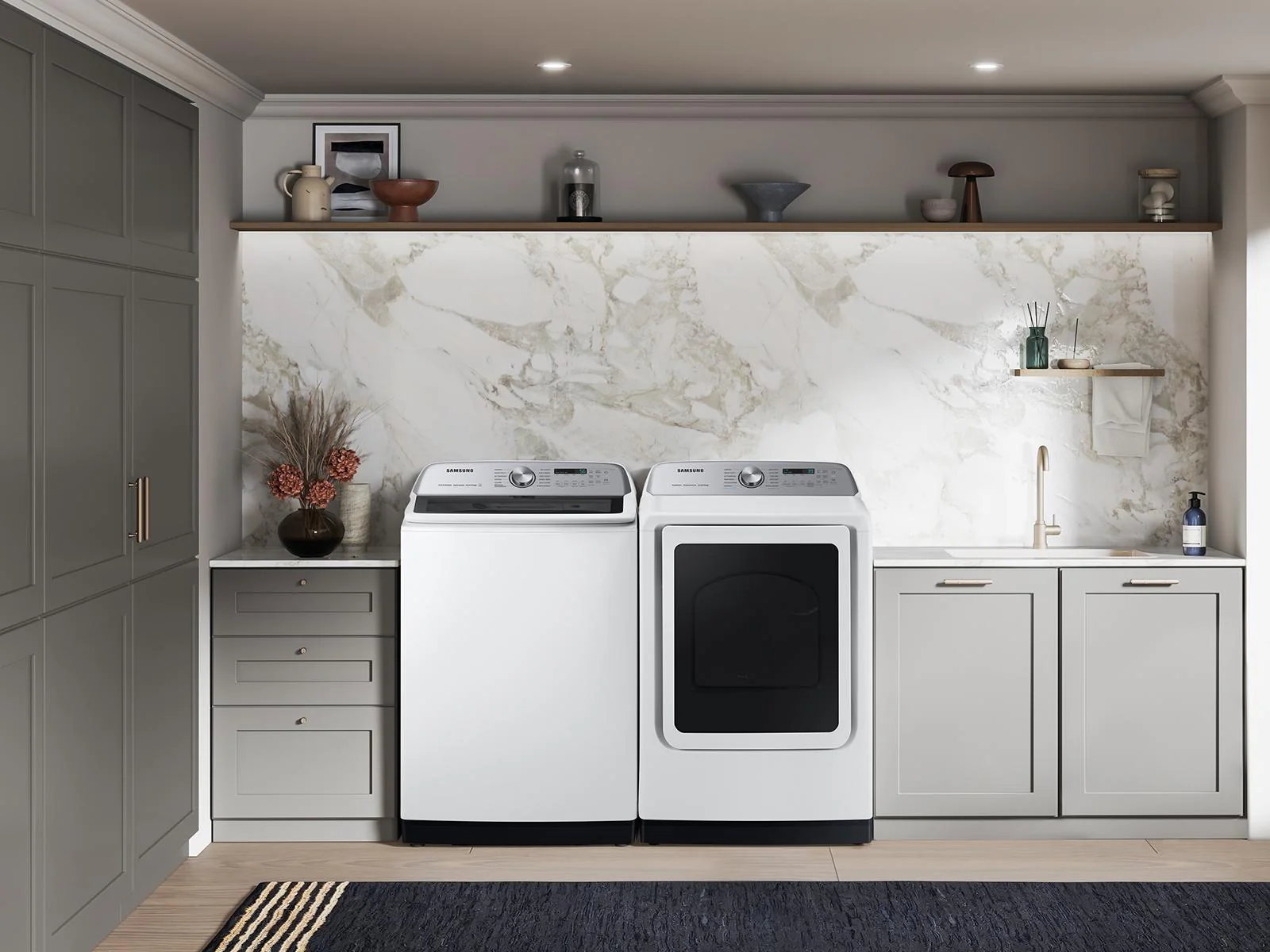 SAMSUNG DVE55CG7100W 7.4 cu. ft. Smart Electric Dryer with Steam Sanitize+ in White - Image 7
