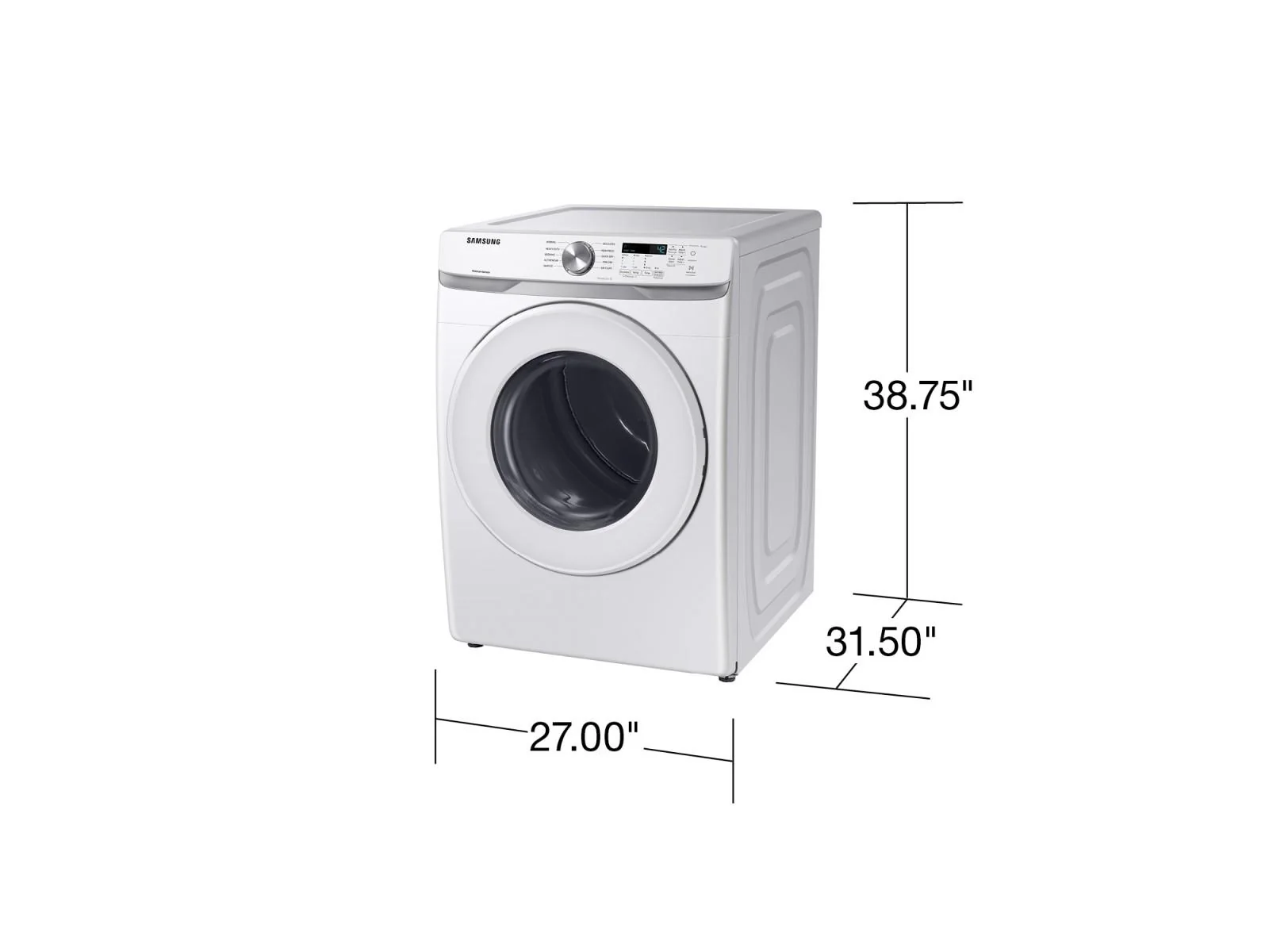 SAMSUNG DVG45T6000W 7.5 cu. ft. Gas Dryer with Sensor Dry in White - Image 3