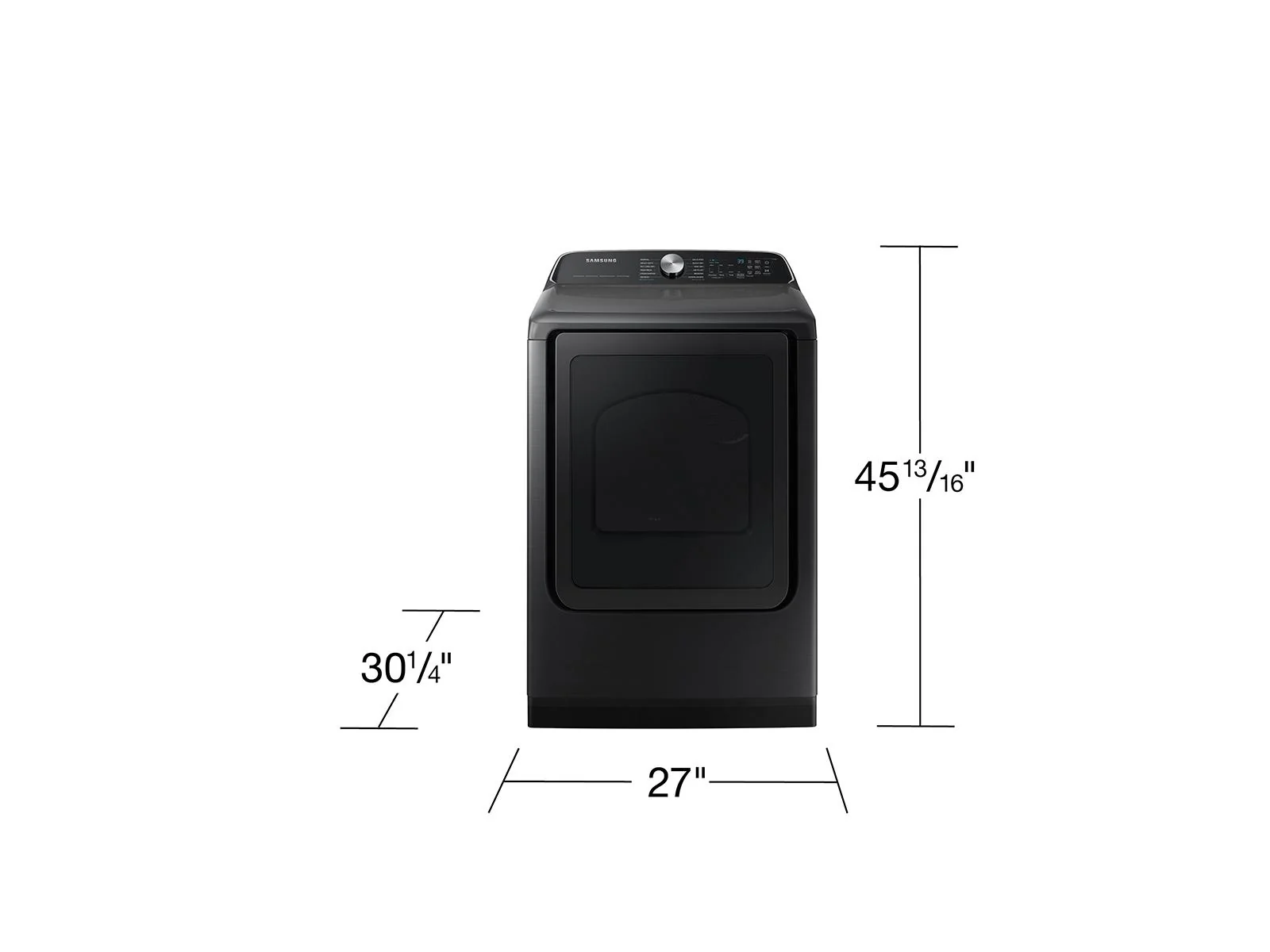 SAMSUNG DVG55CG7100V 7.4 cu. ft. Smart Gas Dryer with Steam Sanitize+ in Brushed Black - Image 4