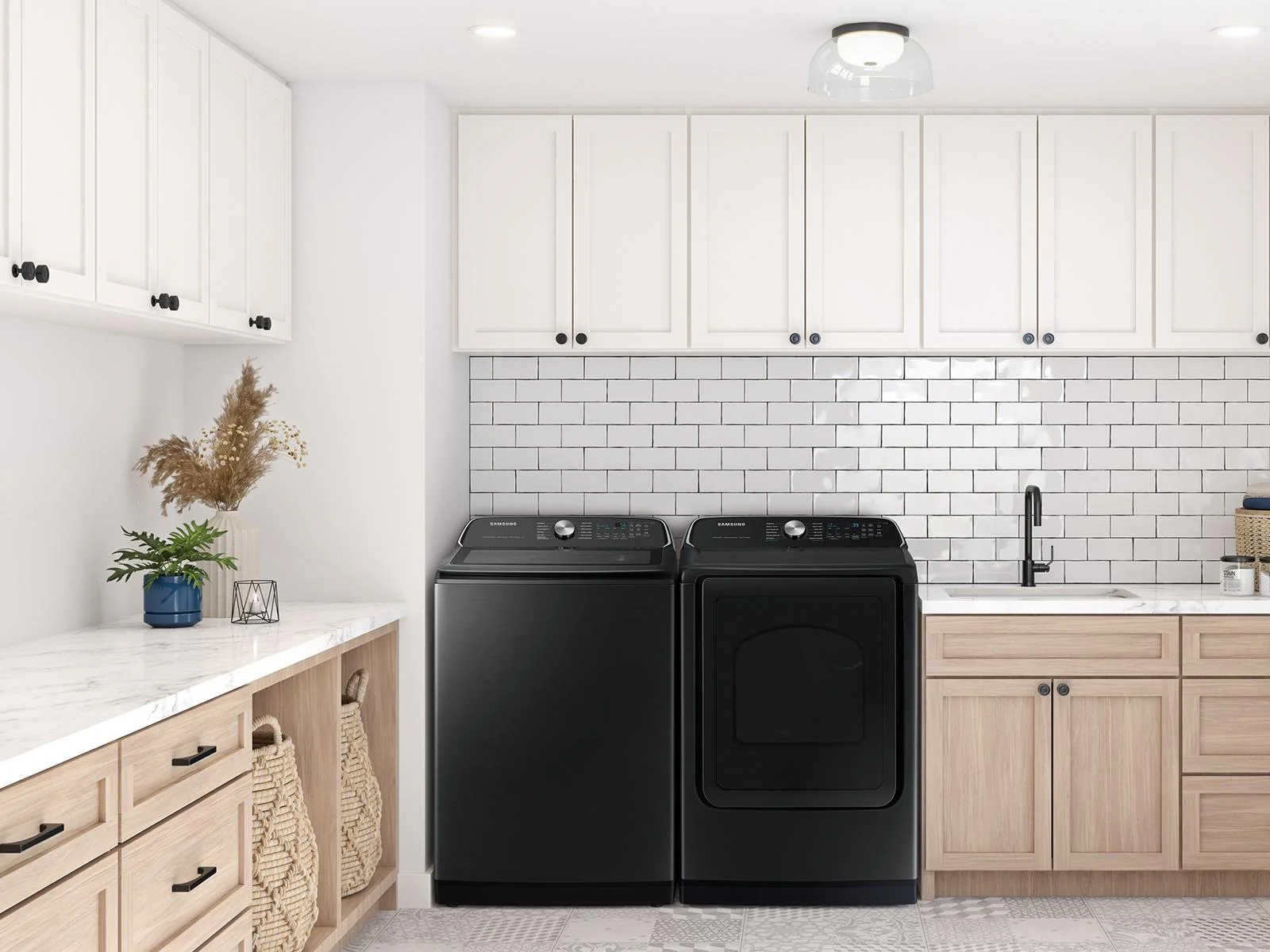 SAMSUNG DVG55CG7100V 7.4 cu. ft. Smart Gas Dryer with Steam Sanitize+ in Brushed Black - Image 7