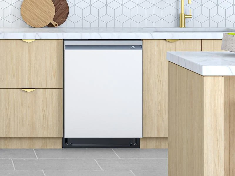 SAMSUNG DW80BB707012 Bespoke AutoRelease Smart 42dBA Dishwasher with StormWash+™ and Smart Dry in White Glass White - Image 5