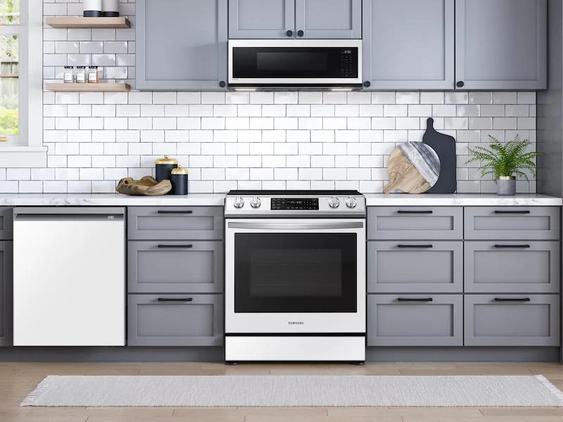 SAMSUNG ME11CB751012 1.1 cu. ft. Bespoke Smart SLIM Over-the-Range Microwave with 400 CFM Hood Ventilation, Wi-Fi & Voice Control in White Glass White - Image 6