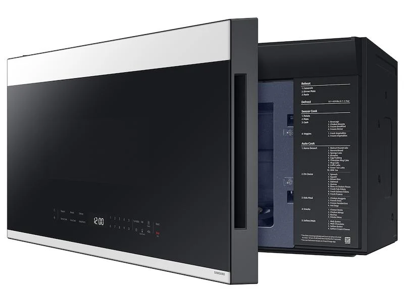 SAMSUNG ME21DB650012 Bespoke 2.1 cu. ft. Over-the-Range Microwave with Edge to Edge Glass Display in White Glass White - Image 9