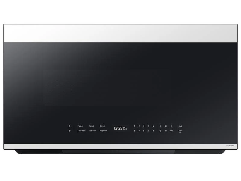 SAMSUNG ME21DB670012 Bespoke 2.1 cu. ft. Over-the-Range Microwave with Auto Dimming Glass Touch Controls in White Glass White