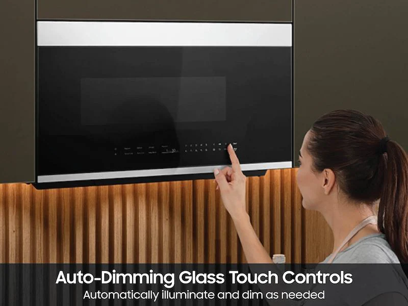 SAMSUNG ME21DB670012 Bespoke 2.1 cu. ft. Over-the-Range Microwave with Auto Dimming Glass Touch Controls in White Glass White - Image 11