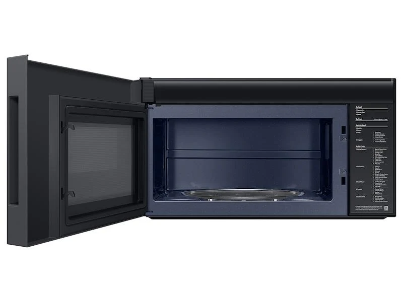 SAMSUNG ME21DG6500MT Bespoke 2.1 cu. ft. Over-the-Range Microwave with Edge to Edge Glass Display in Matte Black Steel Black in Stainless Steel - Image 7