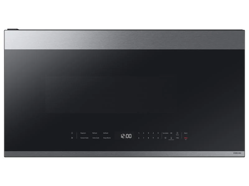 SAMSUNG ME21DG6500SR Bespoke 2.1 cu. ft. Over-the-Range Microwave with Edge to Edge Glass Display in Fingerprint Resistant in Stainless Steel
