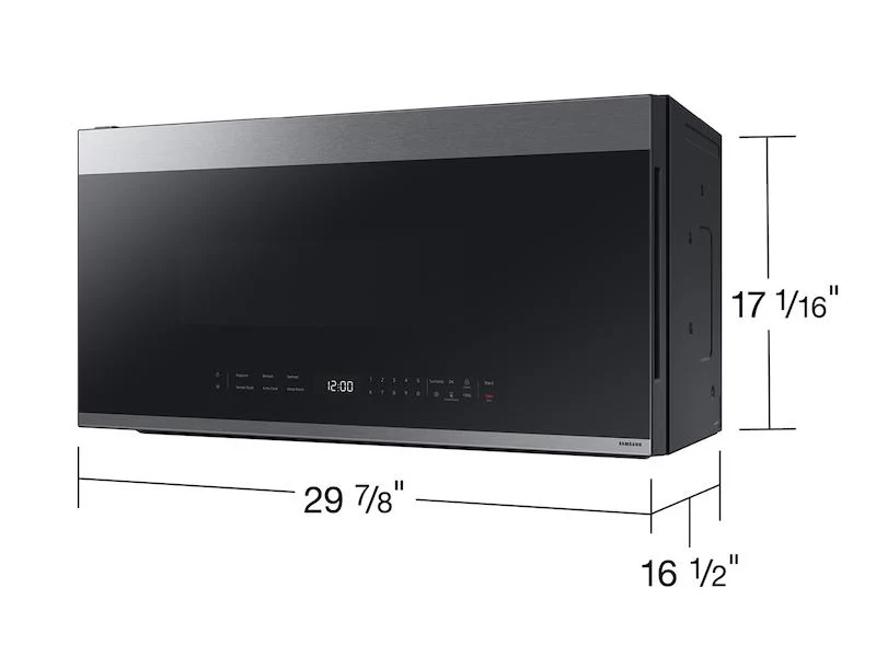 SAMSUNG ME21DG6500SR Bespoke 2.1 cu. ft. Over-the-Range Microwave with Edge to Edge Glass Display in Fingerprint Resistant in Stainless Steel - Image 3