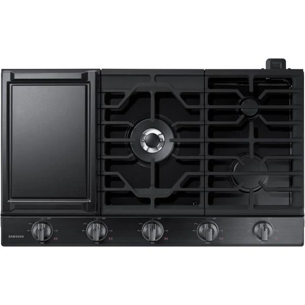 SAMSUNG NA36N6555TG 36" Gas Cooktop (2018) Black in Stainless Steel - Image 10