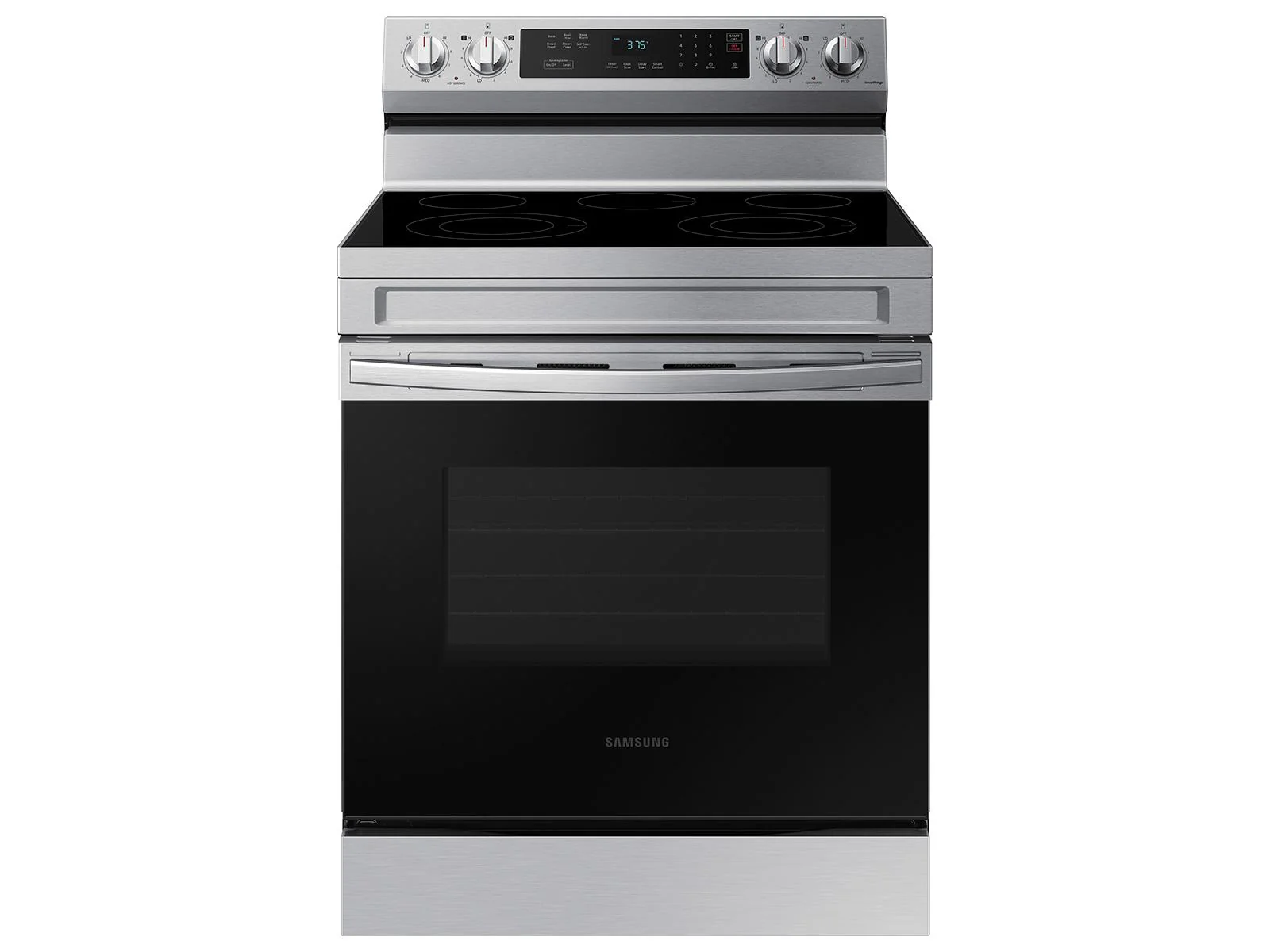 SAMSUNG NE63A6311SS 6.3 cu. ft. Smart Freestanding Electric Range with Rapid Boil™ & Self Clean in Stainless Steel Stainless