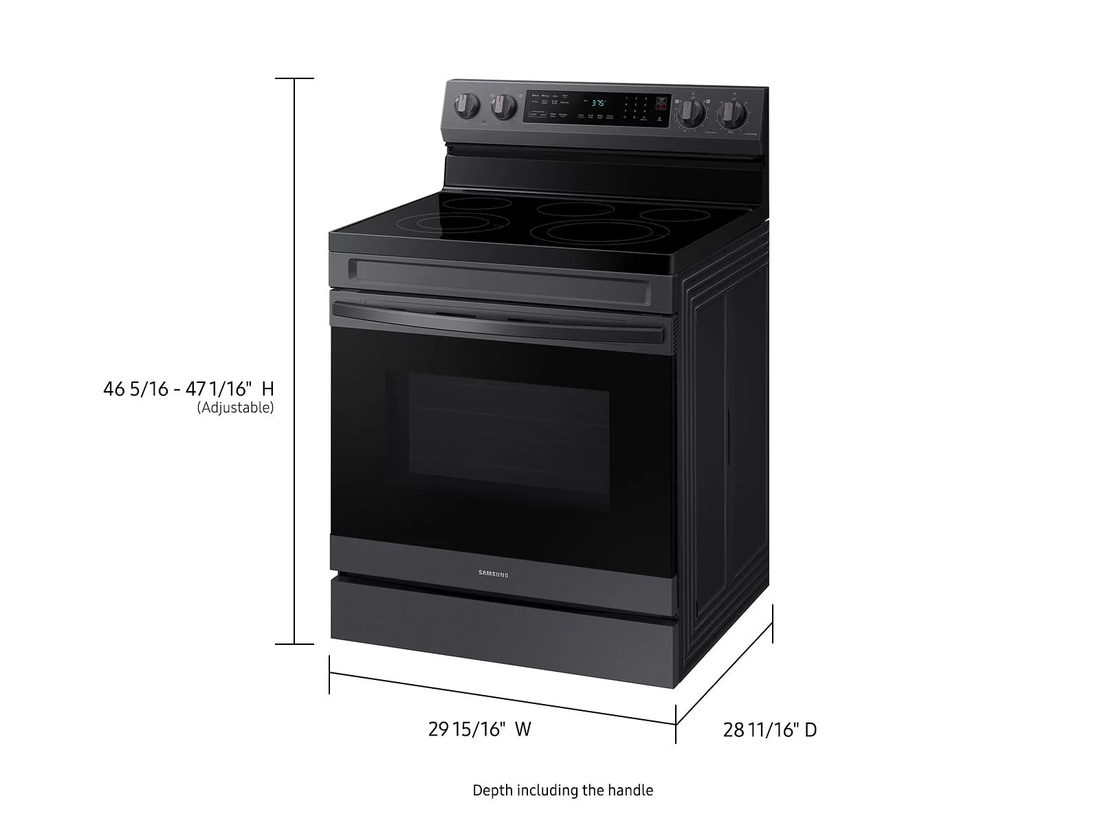 SAMSUNG NE63A6511SG 6.3 cu.ft.Smart Freestanding Electric Range with No-Preheat Air Fry & Convection in Black in Stainless Steel Black in Stainless Steel - Image 5
