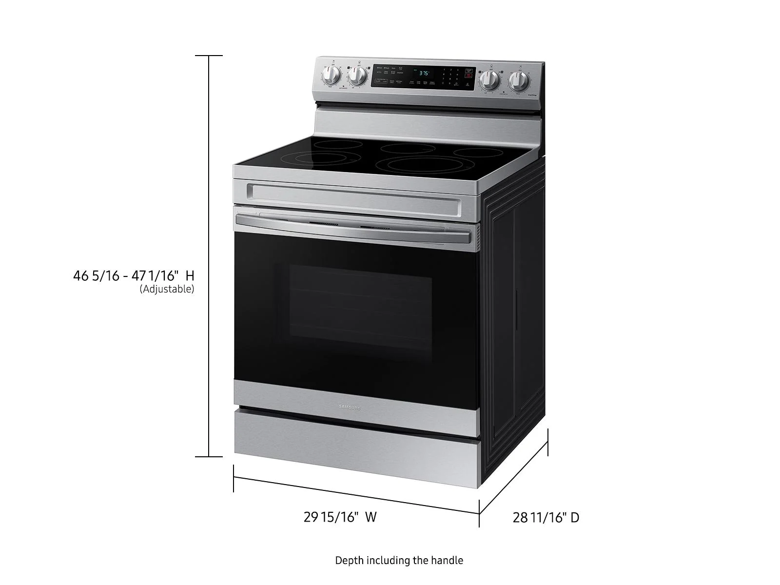 SAMSUNG NE63A6511SS 6.3 cu. ft. Smart Freestanding Electric Range with No-Preheat Air Fry & Convection in Stainless Steel Stainless - Image 3