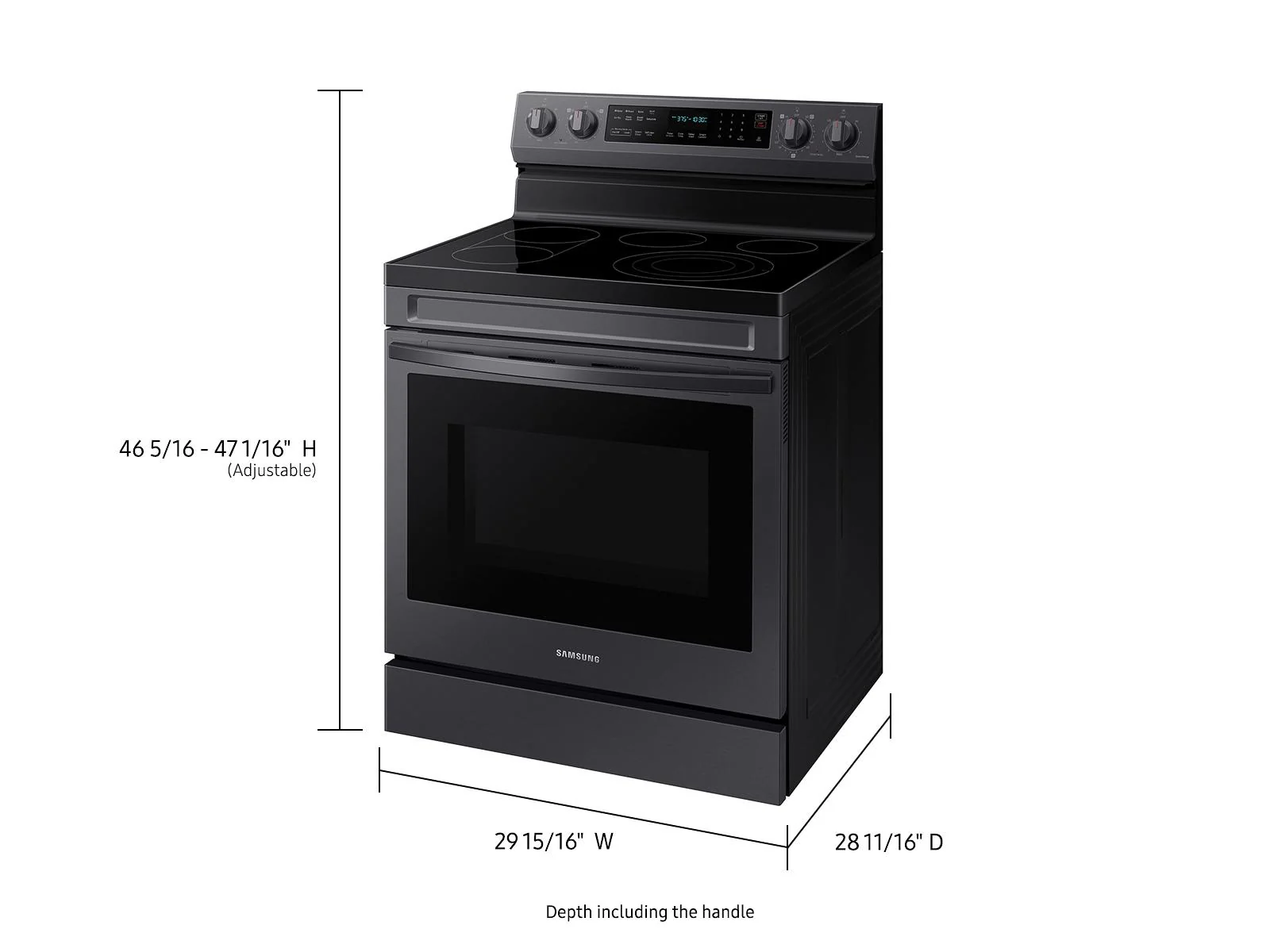 SAMSUNG NE63A6711SG 6.3 cu. ft. Smart Freestanding Electric Range with No-Preheat Air Fry, Convection+ & Griddle in Black in Stainless Steel Black in Stainless Steel - Image 4
