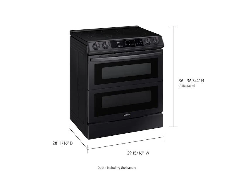 SAMSUNG NE63T8751SG 6.3 cu ft. Smart Slide-in Electric Range with Smart Dial, Air Fry, & Flex Duo™ in Black in Stainless Steel Black in Stainless Steel - Image 5