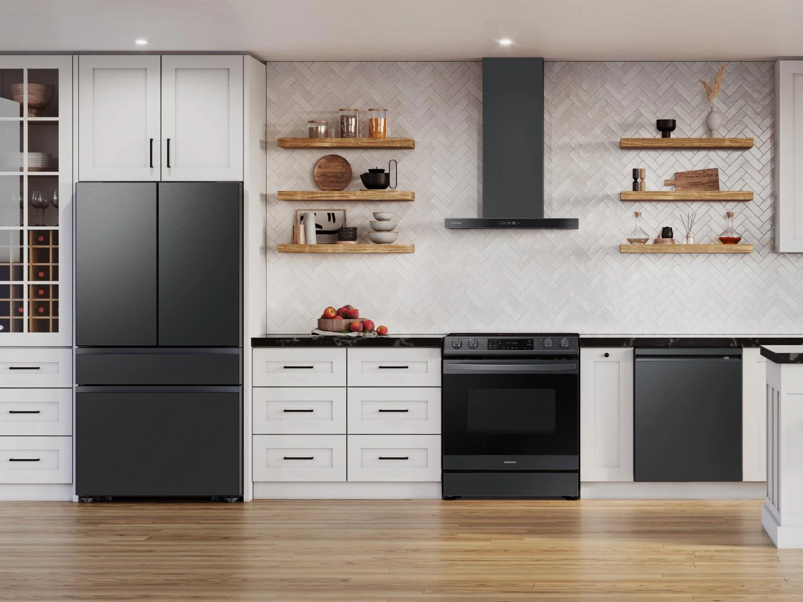 SAMSUNG NK30CB600W33 30" Bespoke Smart Wall Mount Hood in Clean Deep Charcoal Black - Image 5