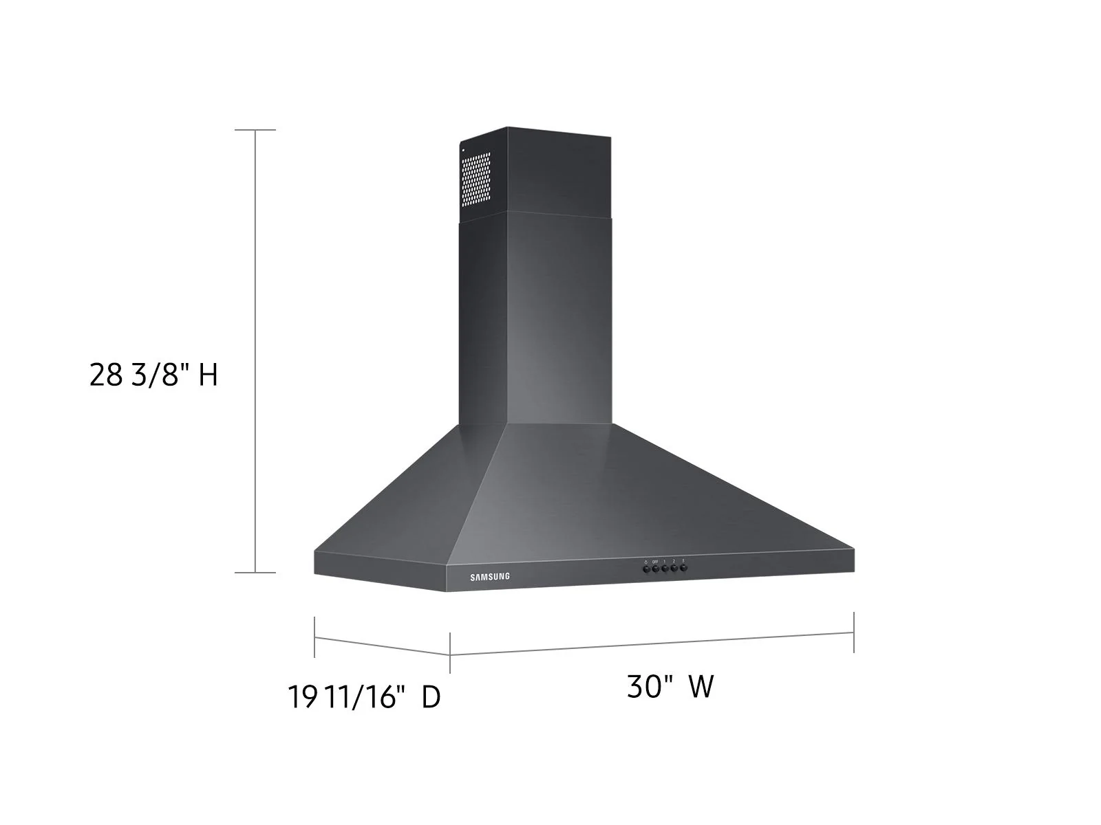 SAMSUNG NK30R5000WG 30" Range Hood Black in Stainless Steel - Image 5