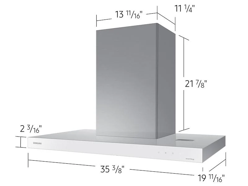 SAMSUNG NK36CB600W12 36" Bespoke Smart Wall Mount Hood in Clean White - Image 3