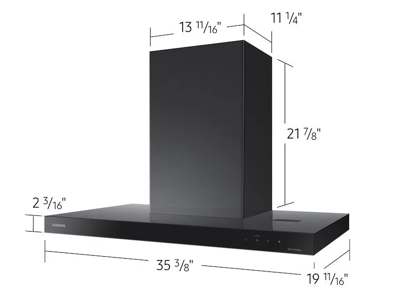SAMSUNG NK36CB600W33 36" Bespoke Smart Wall Mount Hood in Clean Deep Charcoal Black - Image 3