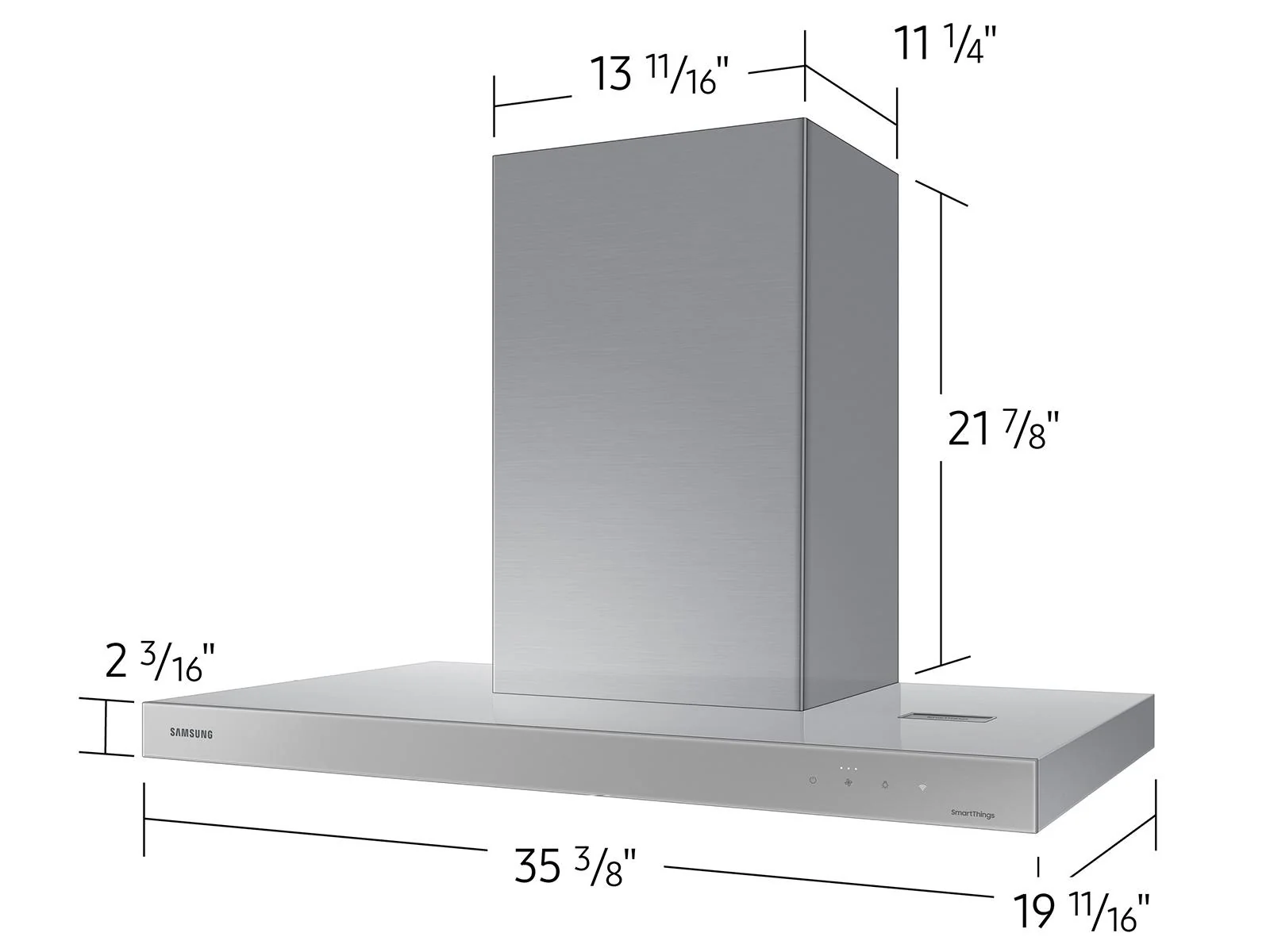 SAMSUNG NK36CB600WCG 36" Bespoke Smart Wall Mount Hood in Clean Grey Gray - Image 4
