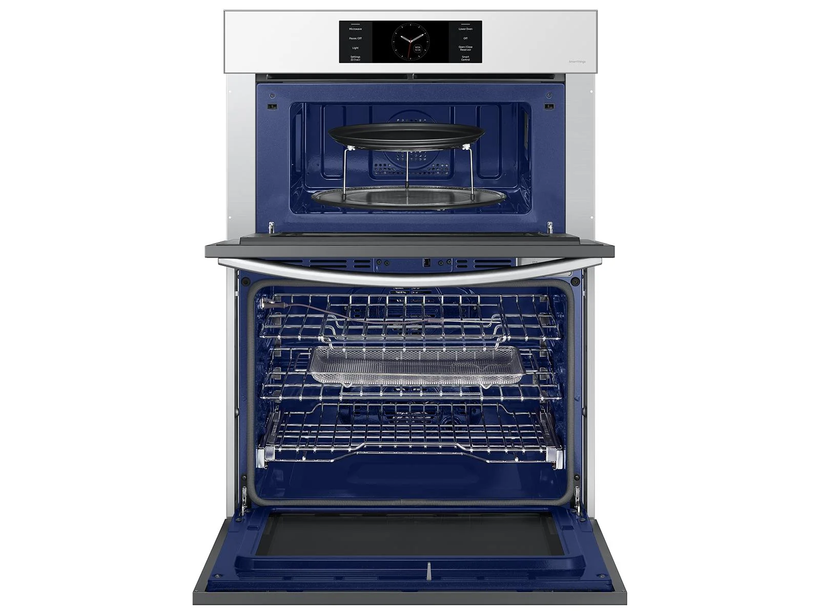 SAMSUNG NQ70CB700D12 Bespoke 30" Microwave Combination Wall Oven with Flex Duo™ in White Glass White - Image 12