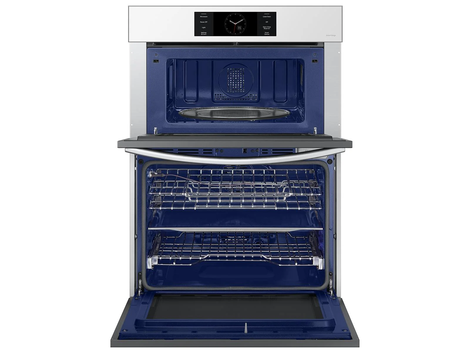 SAMSUNG NQ70CB700D12 Bespoke 30" Microwave Combination Wall Oven with Flex Duo™ in White Glass White - Image 9