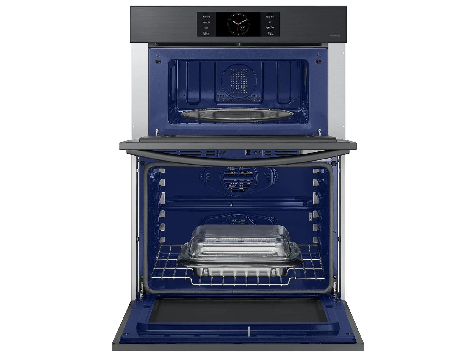 SAMSUNG NQ70CG700DMT Bespoke 30" Microwave Combination Wall Oven with with Flex Duo™ in Matte Black Steel Stainless - Image 15