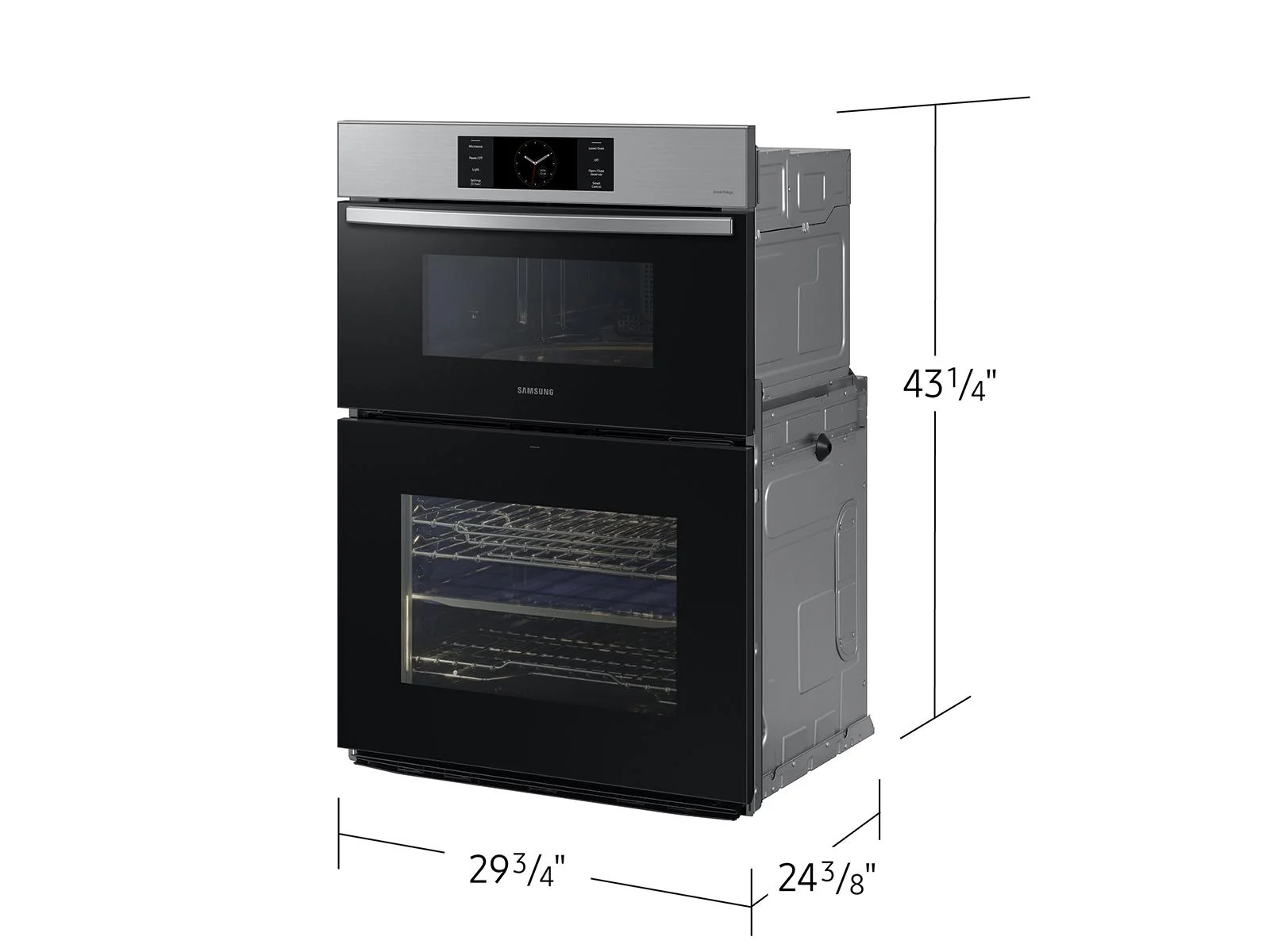 SAMSUNG NQ70CG700DSR Bespoke 30" Microwave Combination Wall Oven with with Flex Duo™ in Stainless Steel Stainless - Image 3