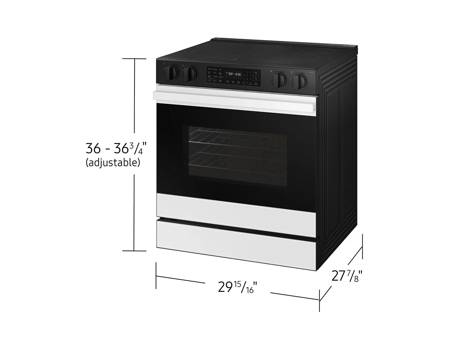 SAMSUNG NSE6DB830012 Bespoke 6.3 cu. ft. Smart Slide-In Electric Range with Air Fry & Precision Knobs in White Glass White - Image 5