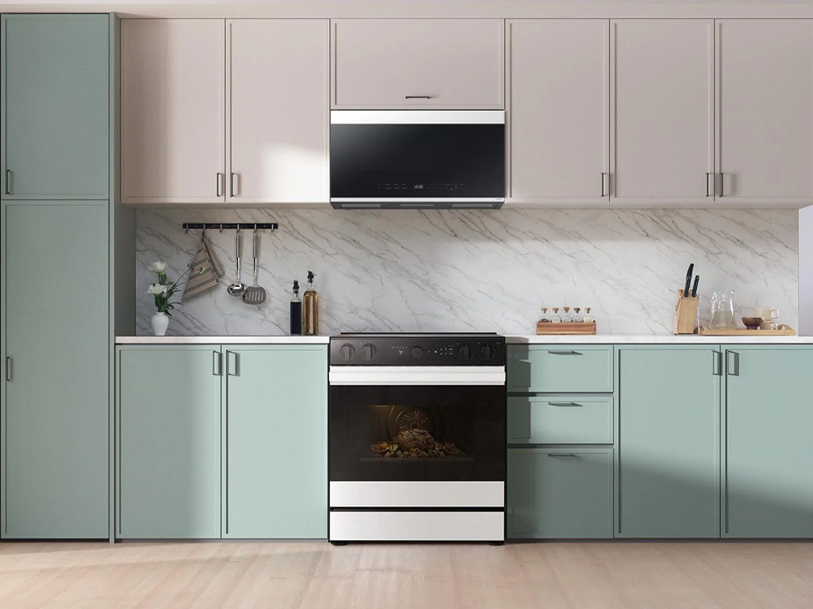 SAMSUNG NSE6DB850212 Bespoke 6.3 cu. ft. Smart Slide-In ENERGY STAR® Certified Electric Range with Air Fry in White Glass White - Image 5