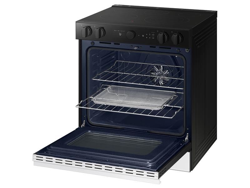 SAMSUNG NSE6DB870012 Bespoke 6.3 cu. ft. Smart Slide-In Electric Range with Smart Oven Camera & Illuminated Precision Knobs in White Glass White - Image 11