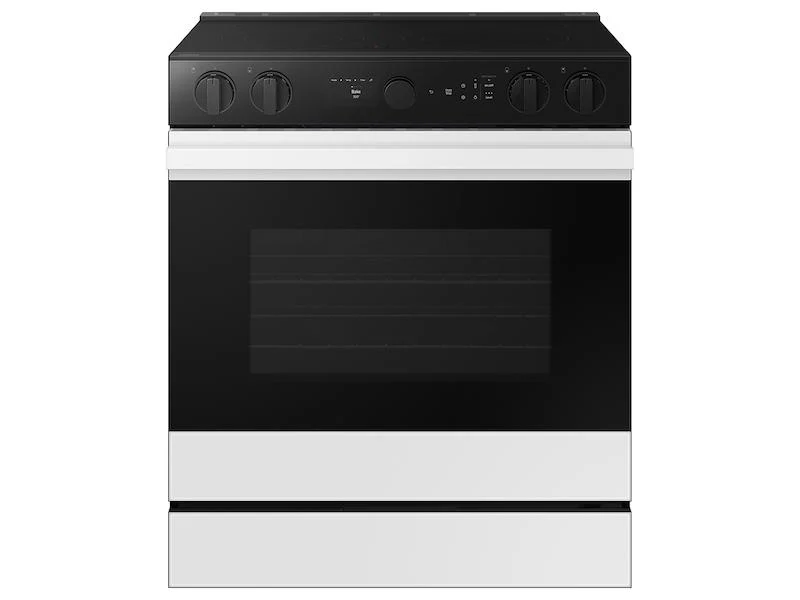 SAMSUNG NSE6DB870012 Bespoke 6.3 cu. ft. Smart Slide-In Electric Range with Smart Oven Camera & Illuminated Precision Knobs in White Glass White - Image 9