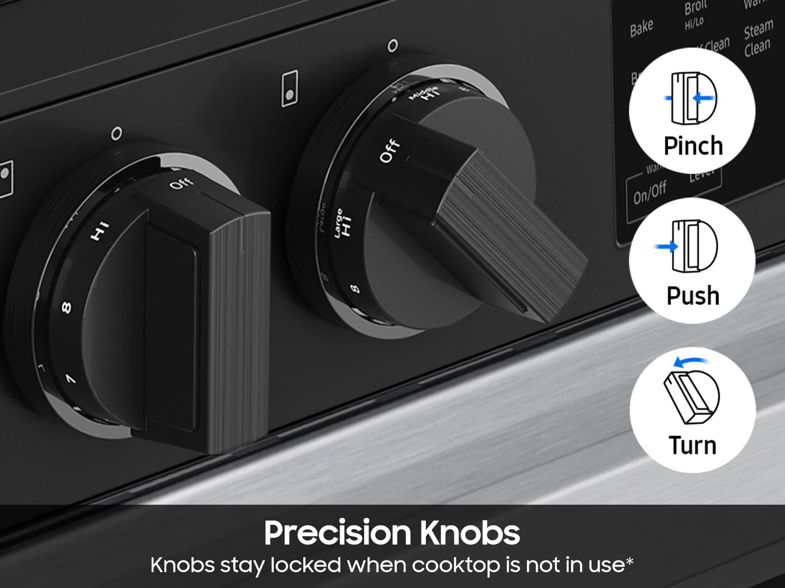 SAMSUNG NSE6DG8100SR Bespoke 6.3 cu. ft. Smart Slide-In Electric Range with Precision Knobs in Stainless Steel Stainless - Image 6